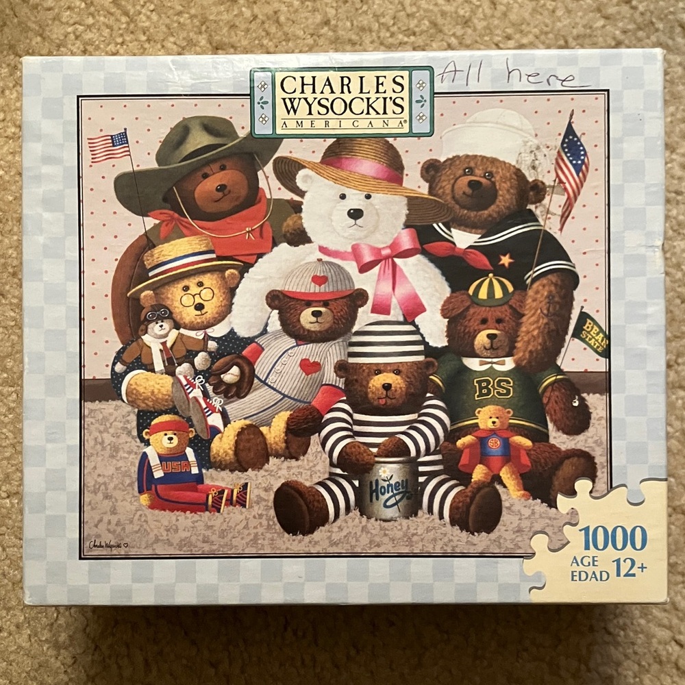 🧩Complete🧩 Vintage Charles Wysocki “The Gang’s All Here” 1000 piece puzzle